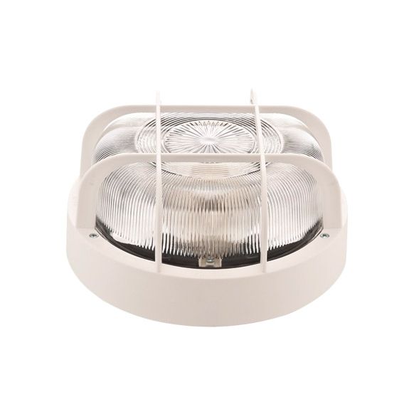 Aplique redondo E-27 60W Blanco